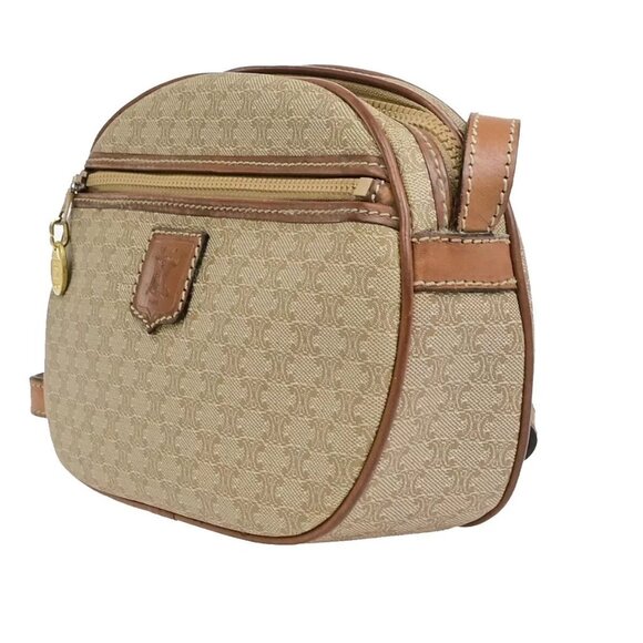 CELINE Logo Macadam Pattern Shoulder Tote Bag PVC Leather Brown GHW 62EE050 - Picture 2 of 14